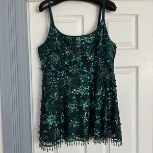 Green Sequin Mini Dress (Plus Size Festival Wear from iHeartRaves)